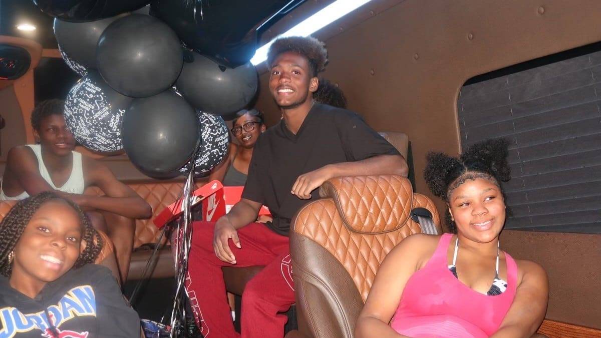 Birthday party limo and chauffeur in Los Angeles